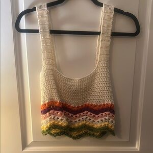 Multicolor Crochet Knit Top